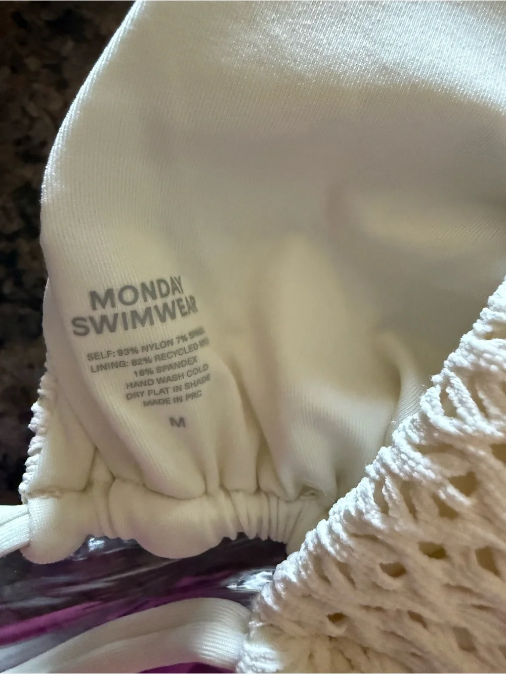 Monday Swimwear Ivory Crochet Bikini